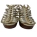 Coach Sarafina Sz 5.5 Gold Metalic Cage Platform Stiletto Heels Strappy Sandal