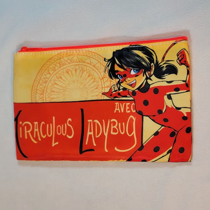 Miraculous Ladybug and Chat Cat Noir Marinette Adrien Pencil Pen Case Holder