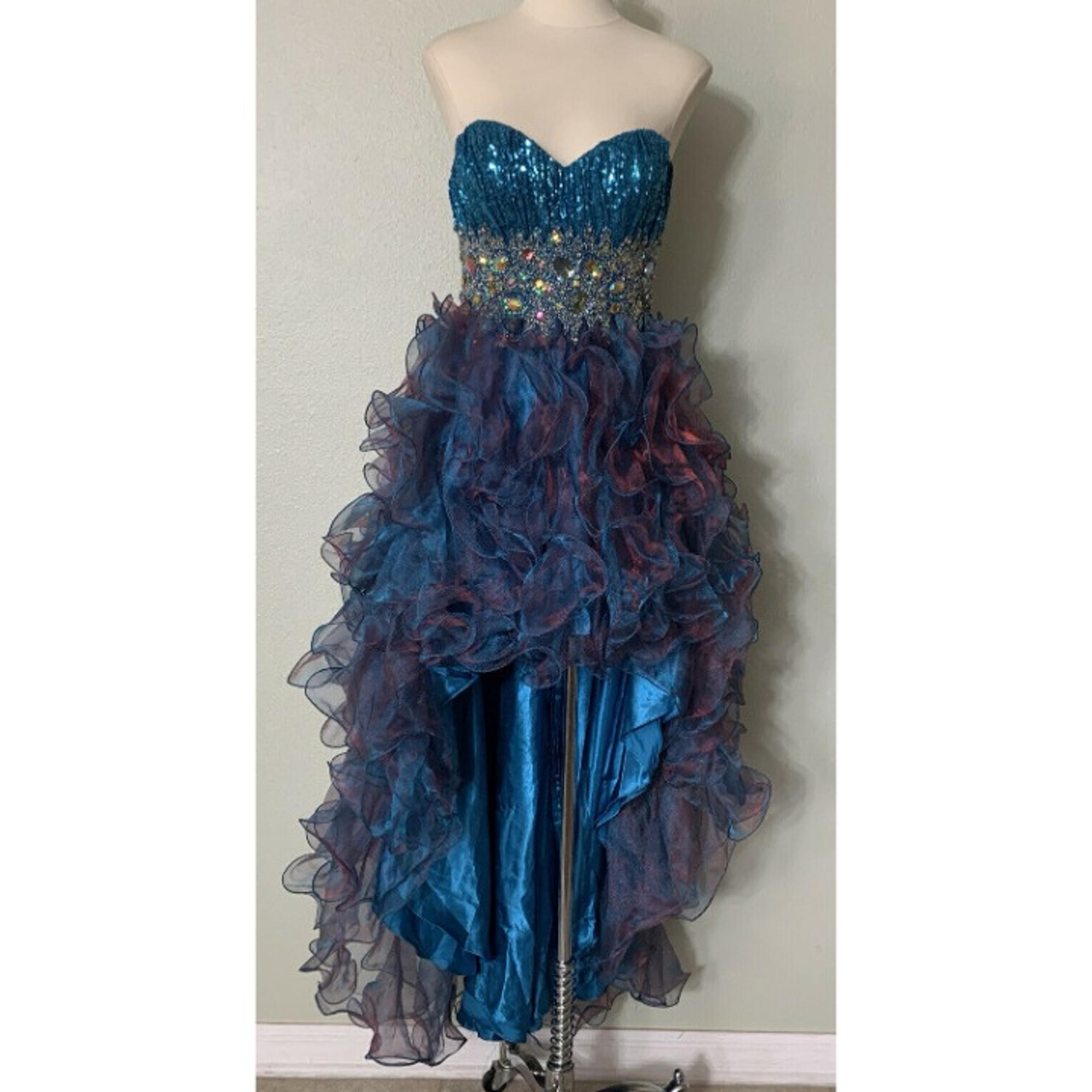 FIESTA EVENING PAGEANT FORMAL BALL GALA DRESS WEDDING GOWN XS