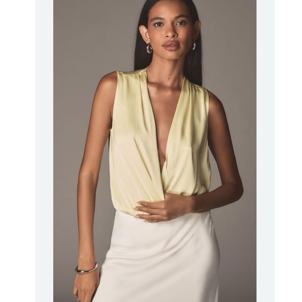 Favorite Daughter Sleeveless Blouse Bodysuit Limeade