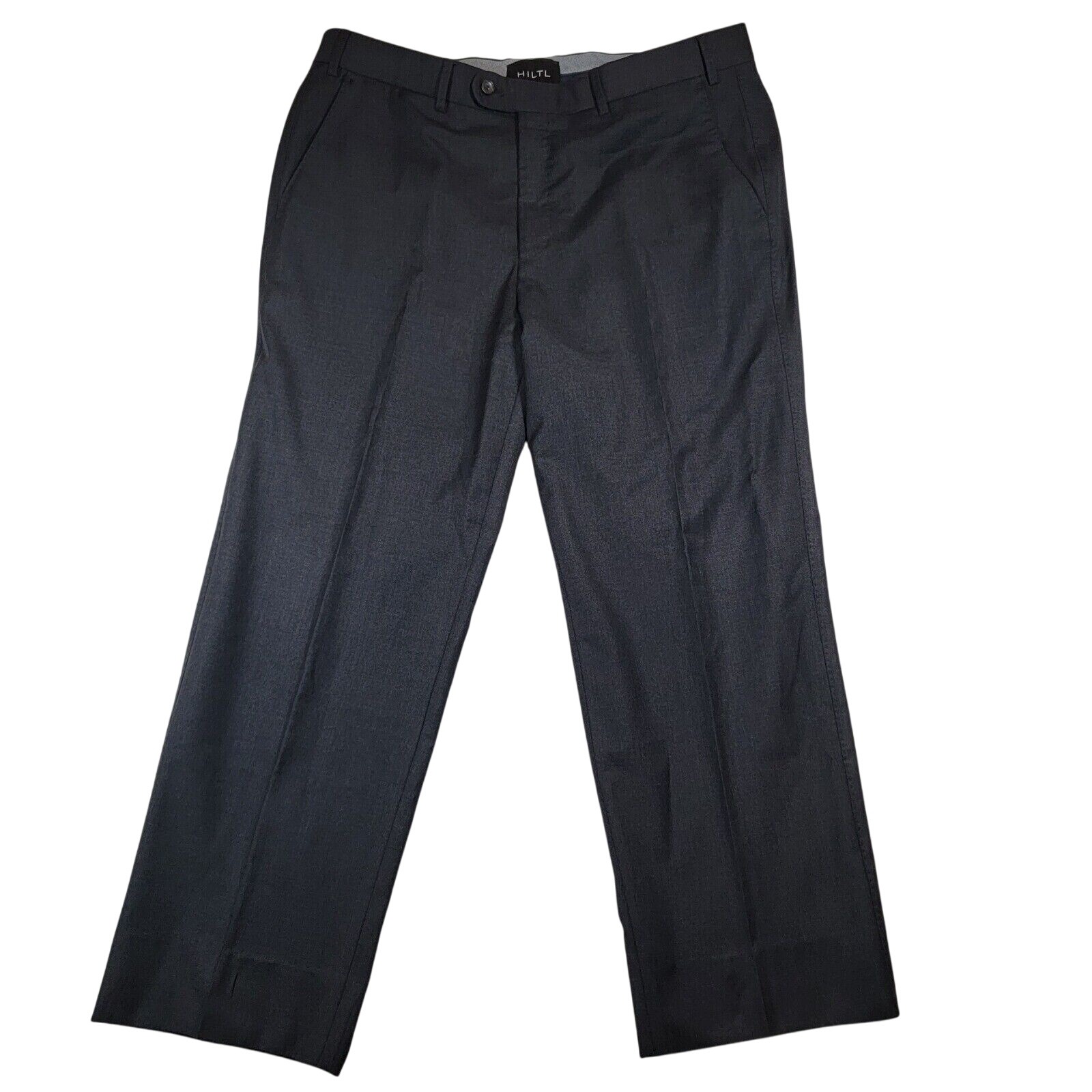 HILTL Super 110's Wool Trousers Men's Sz 38 x 28 Gray Vitale Barberis Canonico