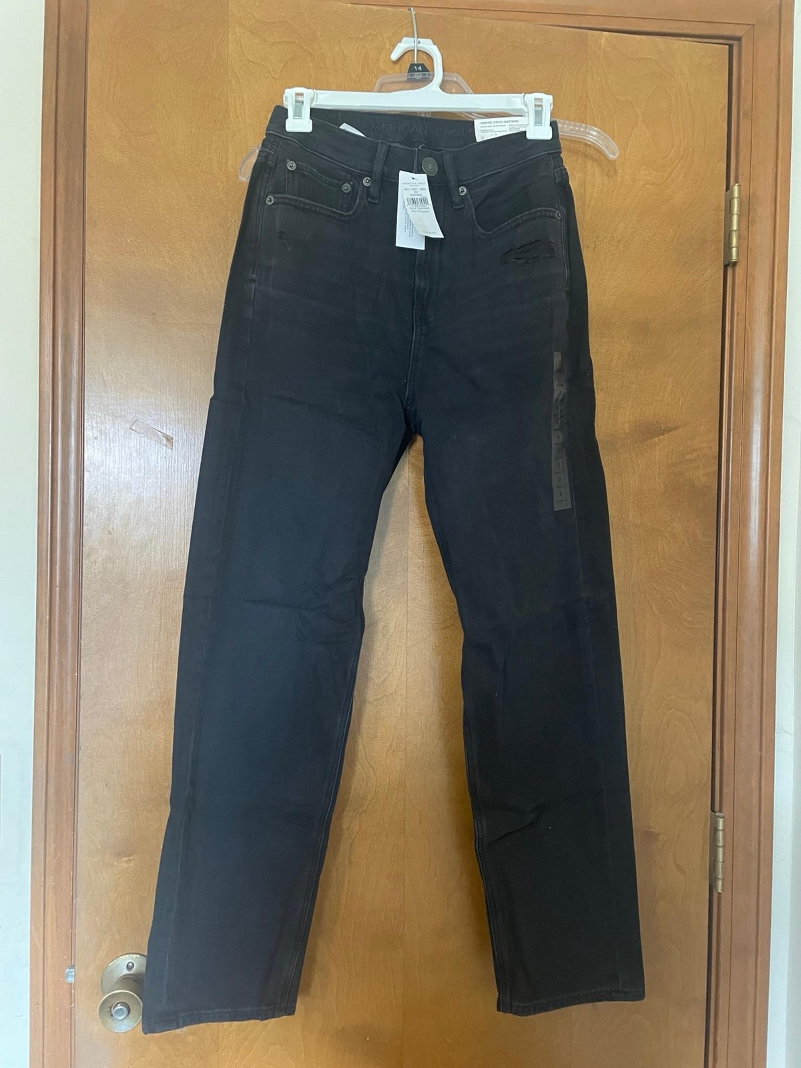 American Eagle Highest Rise 90s Boyfriend Jeans Women's Size 2 Black Denim Pants