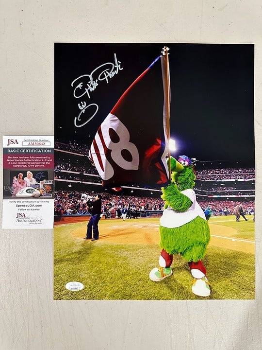 Phillie Phanatic signed autographed Philadelphia Phillies 11x14 Photo JSA