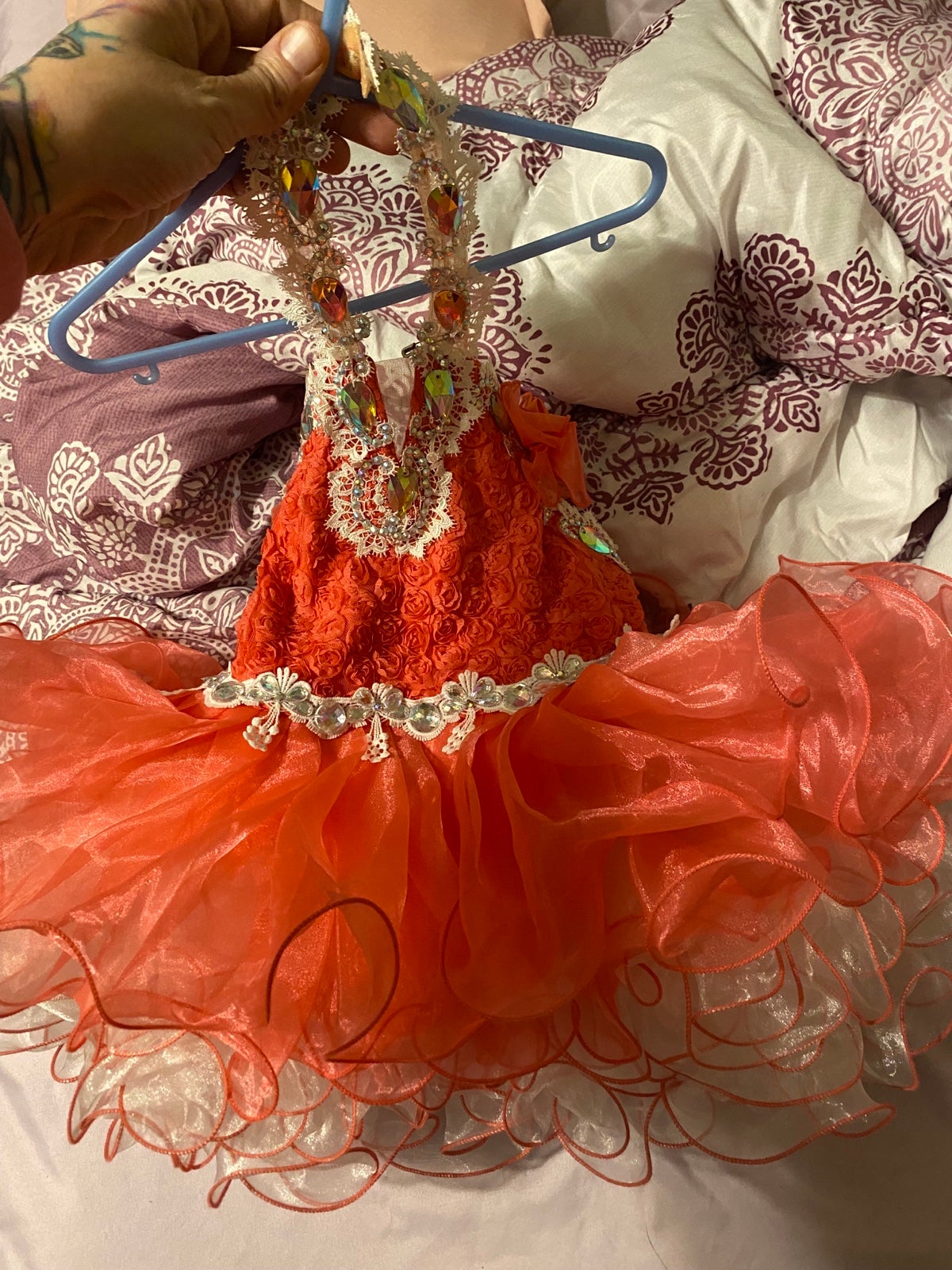 Pageant dress with bow 3t