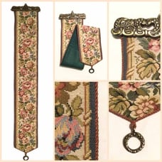 Bell Pull - Rose/Blue Tapestry Fabric