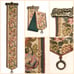 Bell Pull - Rose/Blue Tapestry Fabric