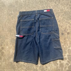 vintage y2k baggy Tommy Hilfiger carpenter denim jorts