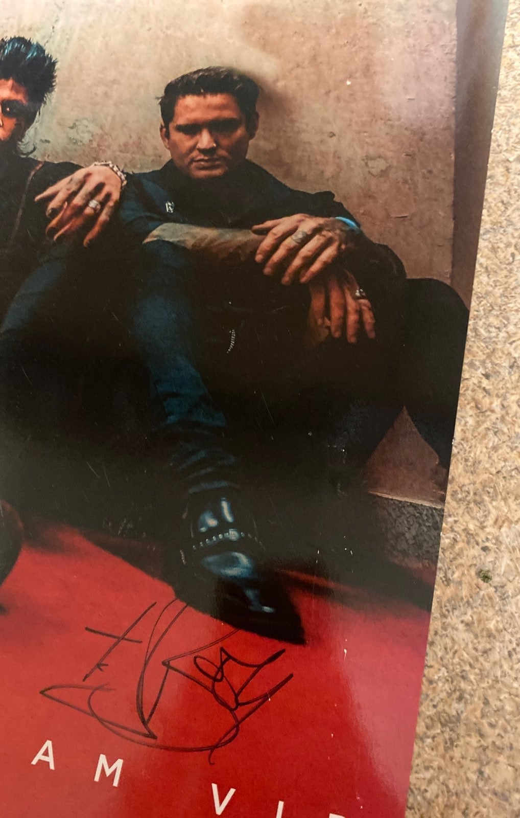 Autographed Escape The Fate poster
