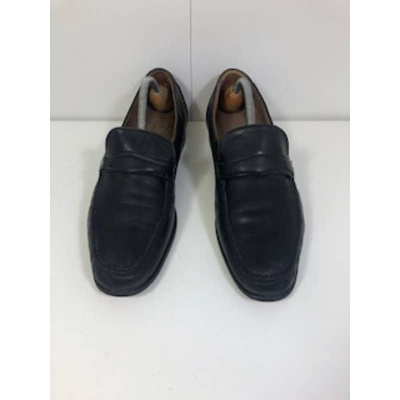 Bally Genuine Leather Paulson Round Toe Slip-On Shoes Black Mens US 9.5
