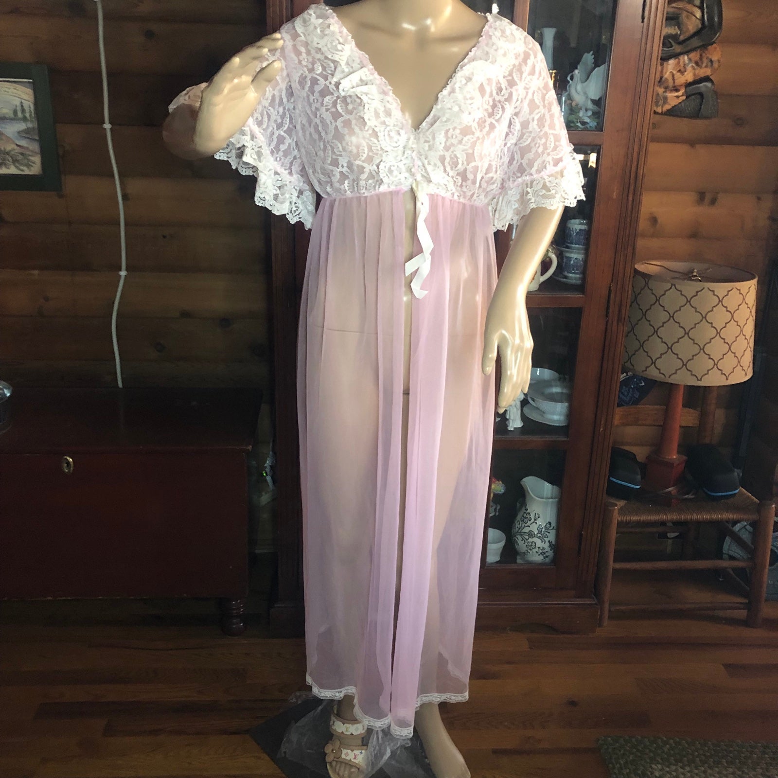 Vintage Belle Smith Intimate Lingerie Nightgown Pink Large
