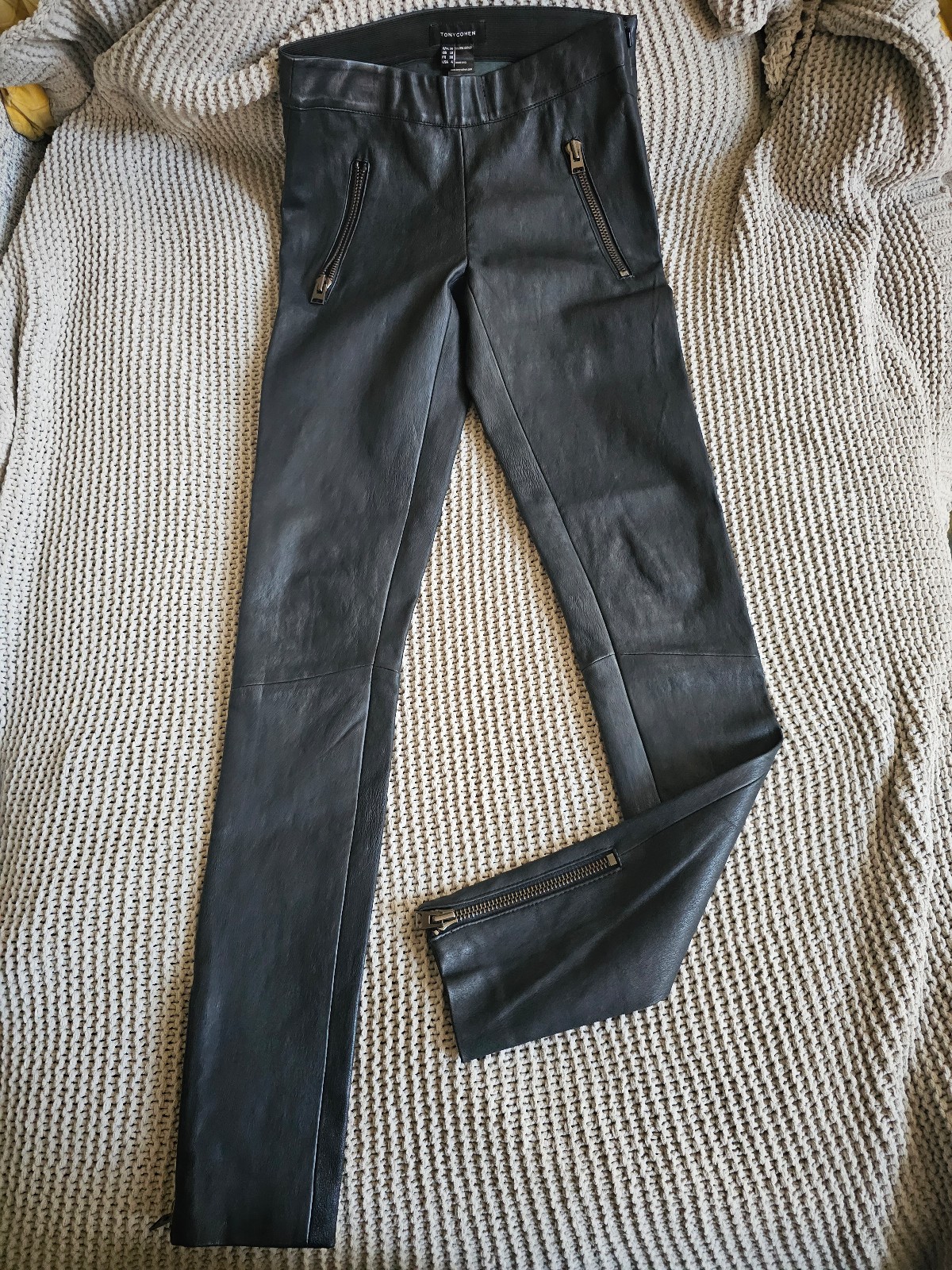 Real Leather leggings Tony cohen size 4