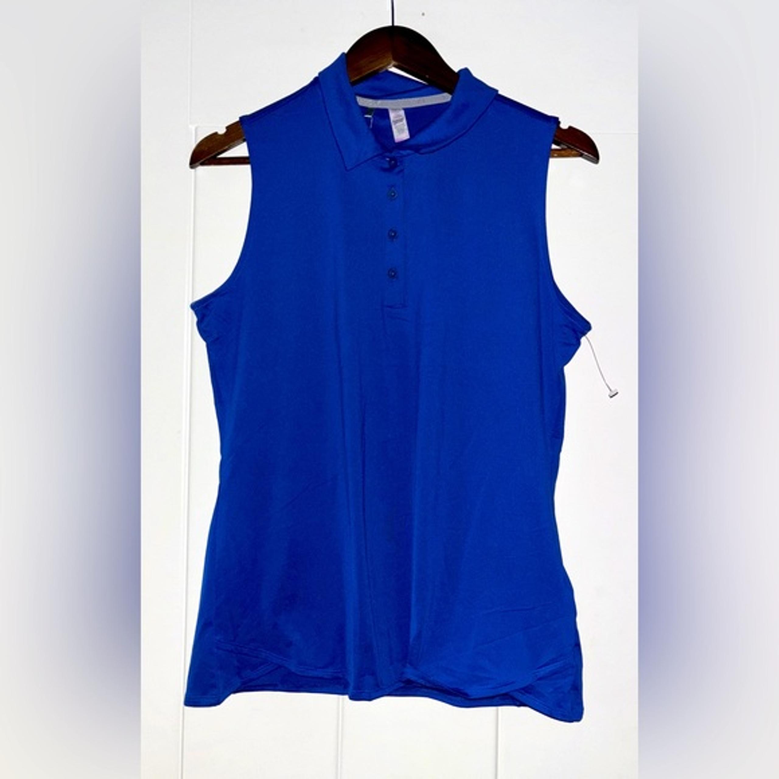 Under Armour Fitted Golf Polo Shirt Women L NEW Blue Breathable Lightweight