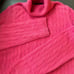 lord & taylor 2ply cableknit turtleneck cashmere sweater pink MD