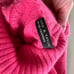 lord & taylor 2ply cableknit turtleneck cashmere sweater pink MD