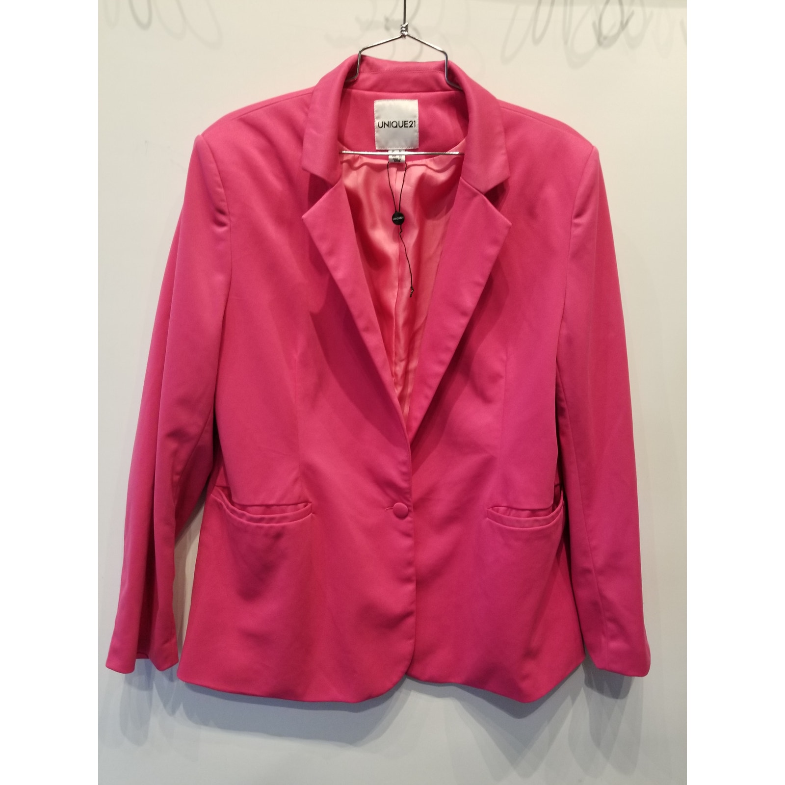 Unique 21 New Barbie Pink Blazer Jacket Work Career Office Jacket Plus Size 18