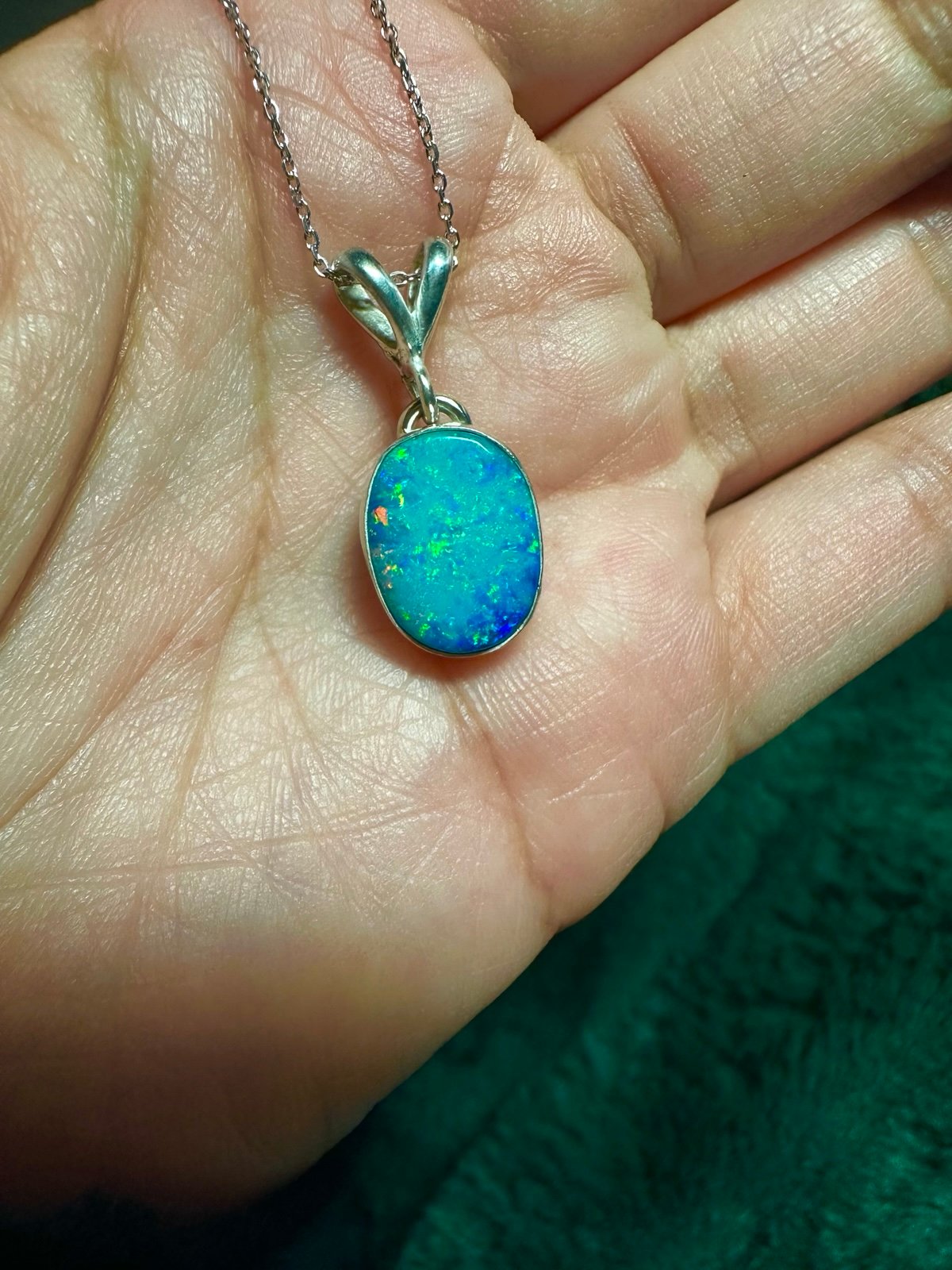 Australian opal necklace