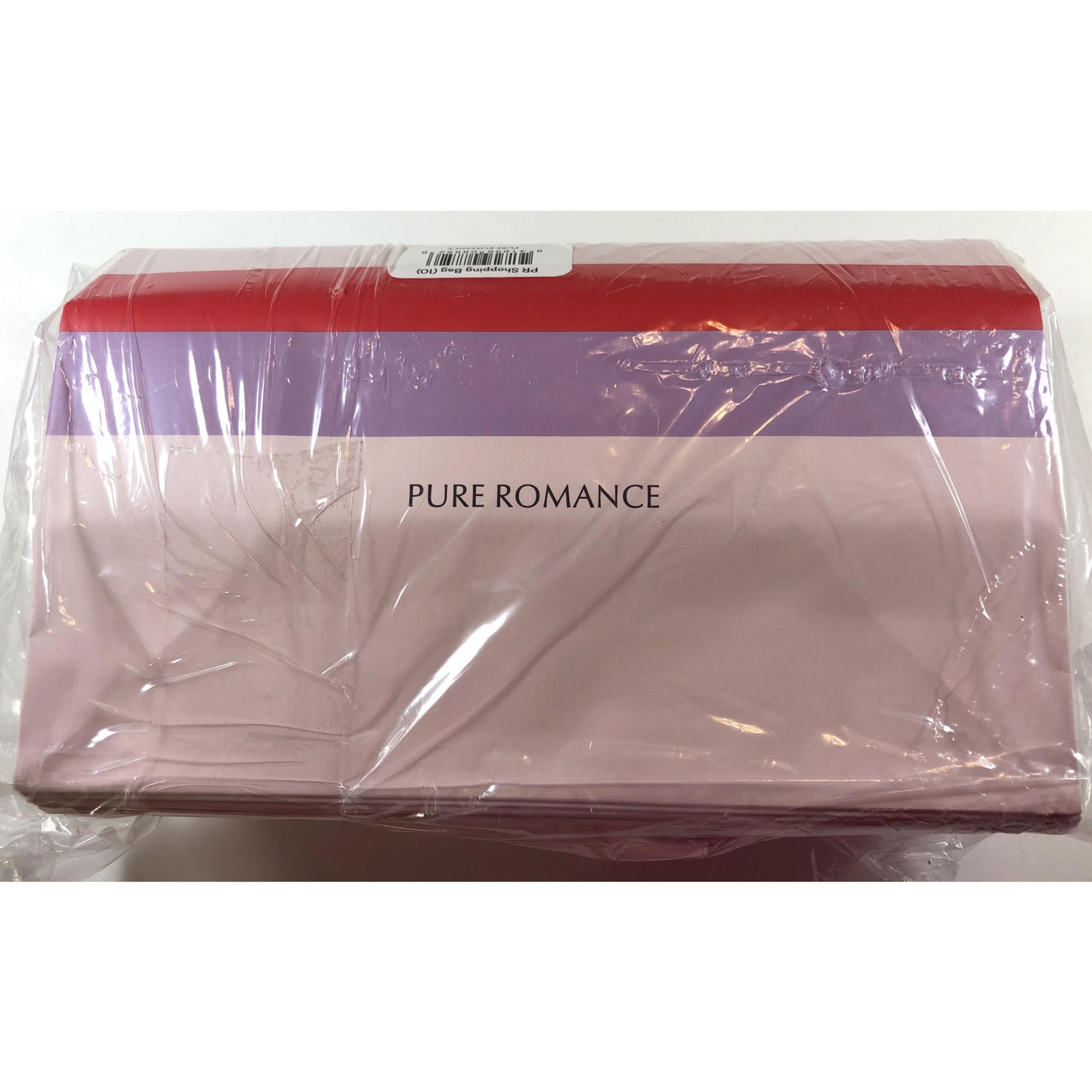 Pure Romance Shopping Bags 10 New Pink and Purple with Pink Ribbon Handles vn