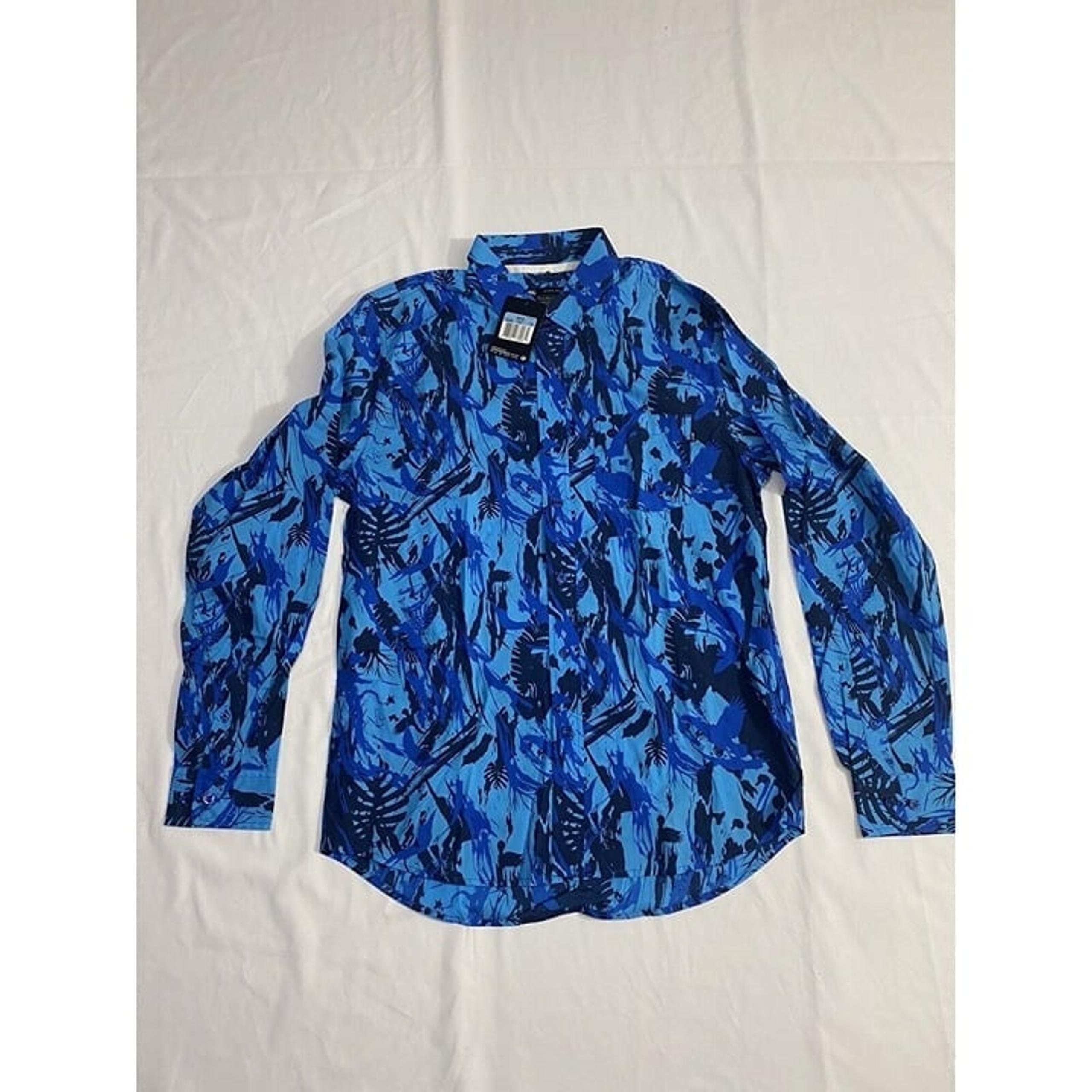 New Mens Medium Blue Nike SB Long Sleeve Button Up Shirt 596354 440