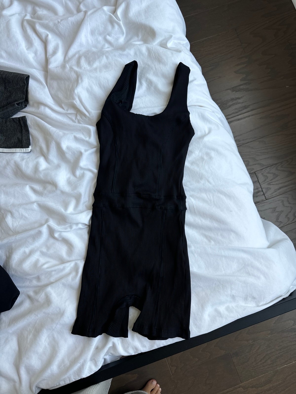 NWOT Year of Ours Black Ribbed Onsie