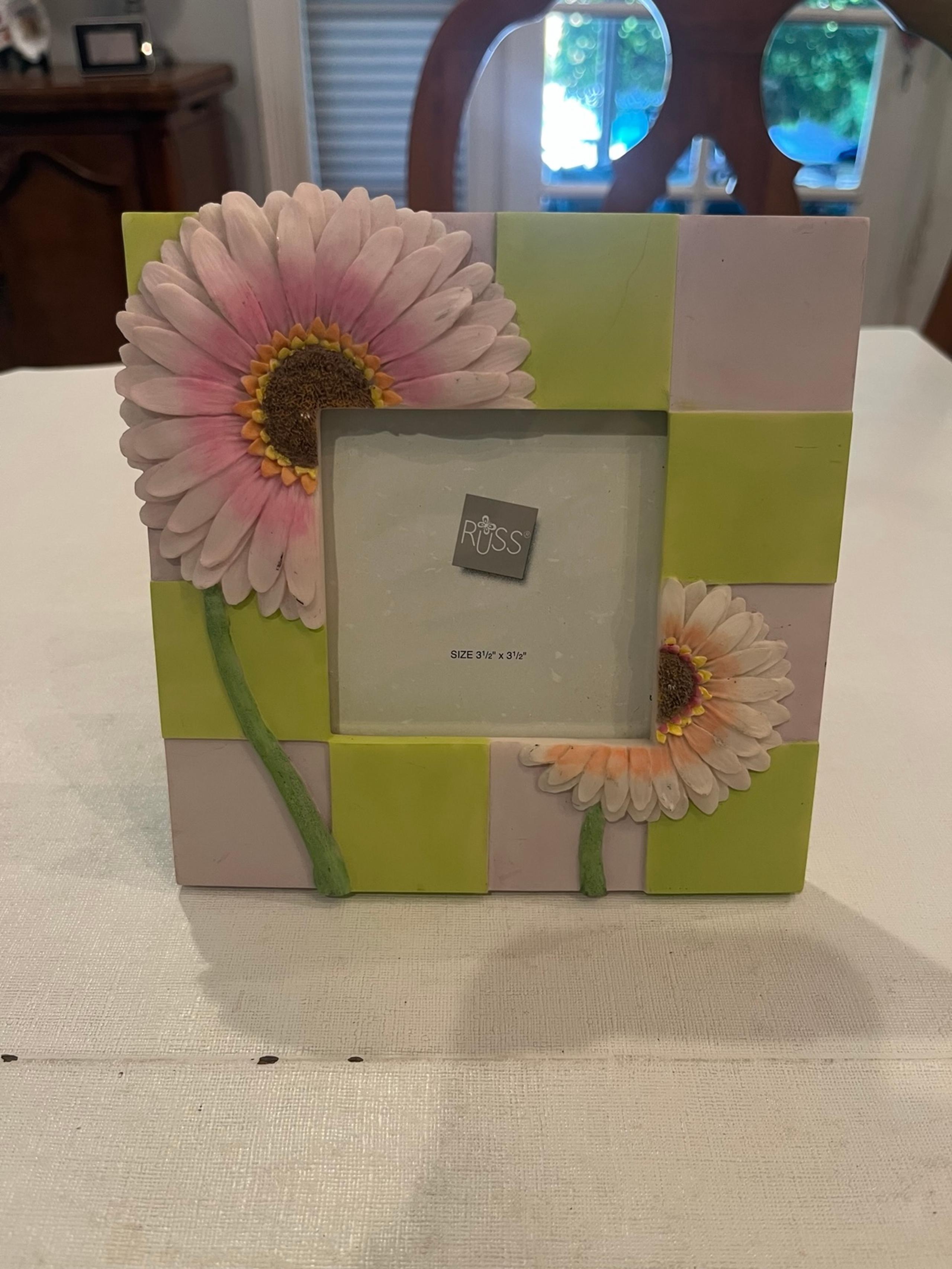 Vintage 90s/ Y2K style pastel gerber daisy square frame. GUC!