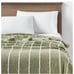 Tasseled Boucle Bed Throw Green Stripe- Threshold