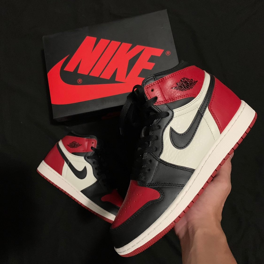 Jordan 1 bred toe