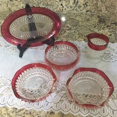 Vintage King's Crown Ruby Red Diamond