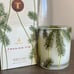 Thymes Frasier Fir Candle 6.5 Oz Glass with white aromatic candle NIB