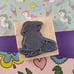 RARE Happy Hopppers 2007 Ellen Jareckie Itty Bit Wooden Block/Rubber Stamp CLEAN