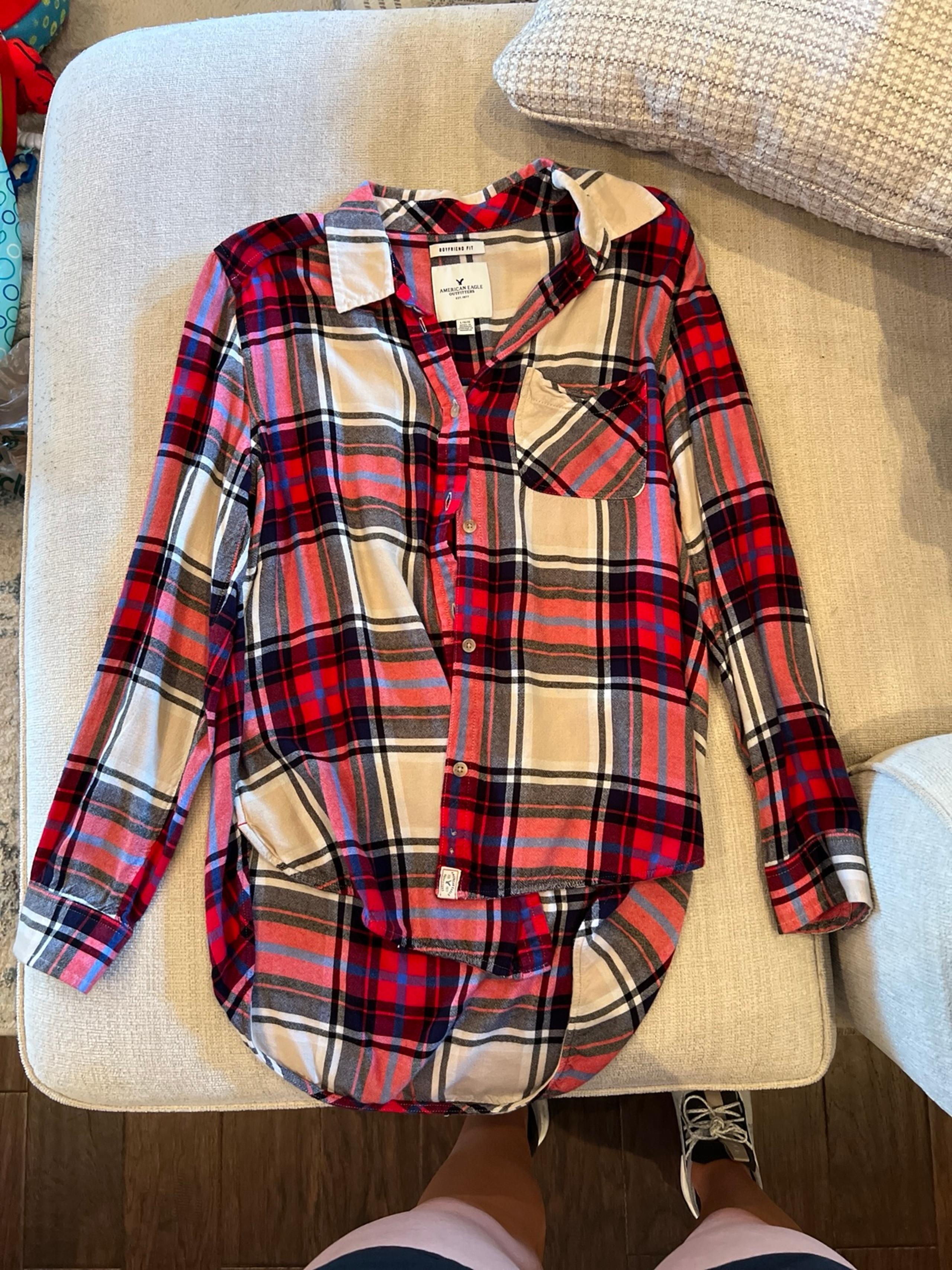 American Eagle Flannel top size large