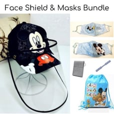 Mickey Baseball Cap, Masks, Bag Bundle