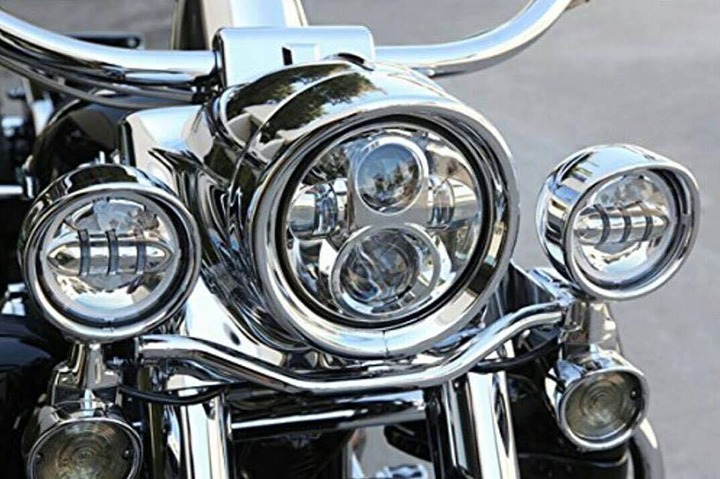 7″ DAYMAKER Headlight Dual 4.5″ – 4 1/2″ Auxiliary AUX Black Spot