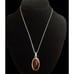 Vintage MCM Artisan Sterling Silver And Amber Brutalist Scandinavian(?) Pendant