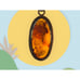Vintage MCM Artisan Sterling Silver And Amber Brutalist Scandinavian(?) Pendant