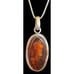 Vintage MCM Artisan Sterling Silver And Amber Brutalist Scandinavian(?) Pendant