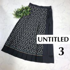 Unttitled floral print long pleated skirt black size 3