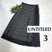 Unttitled floral print long pleated skirt black size 3