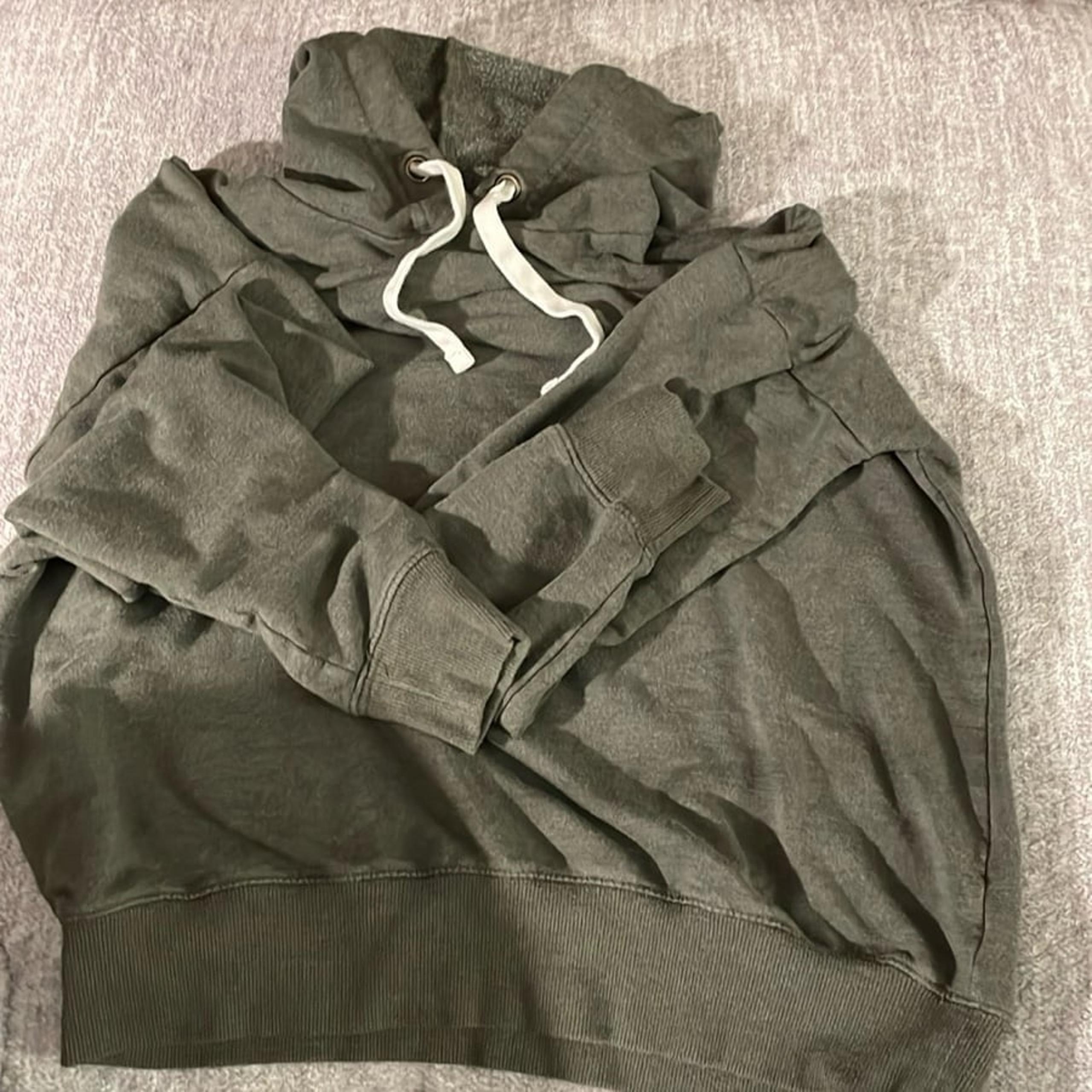 Buffalo David Bitton Women’s Green Hooded Oversized Soft Loungewear Sweatshirt