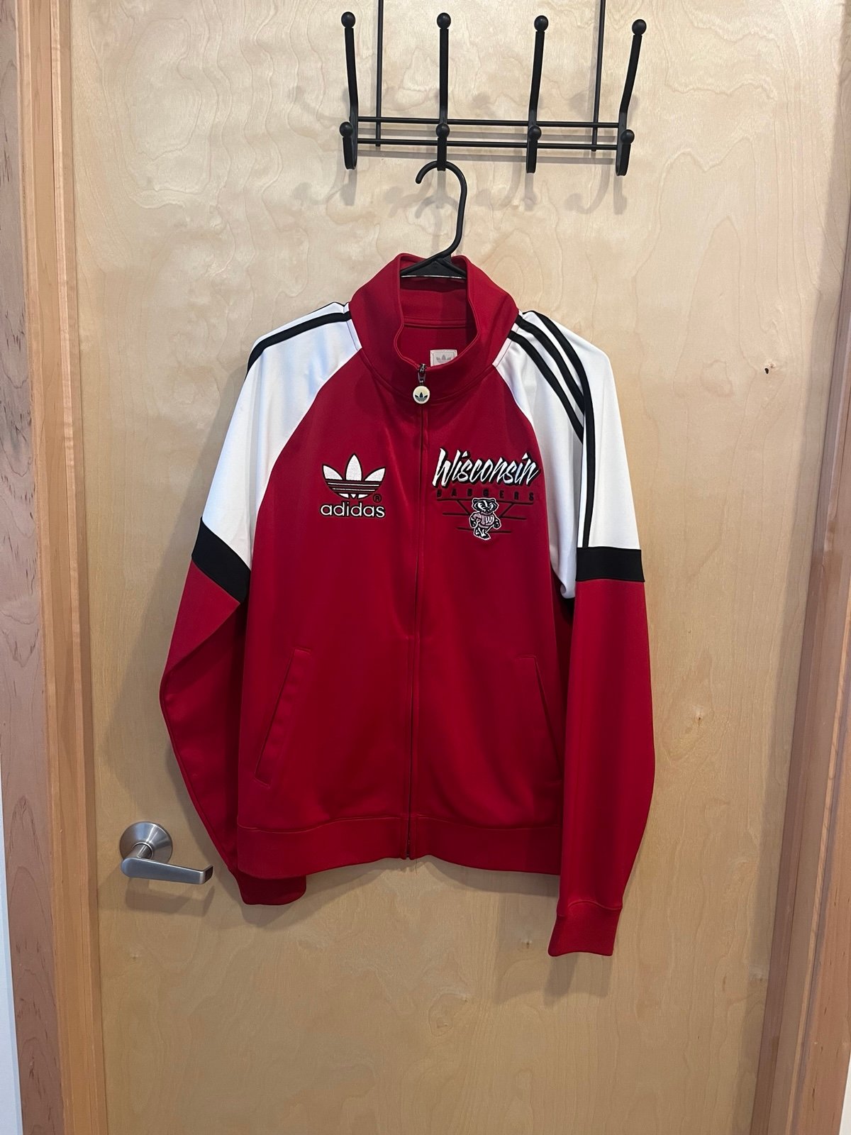 Men’s Adidas Wisconsin Badgers Zip Up Sweatshirt