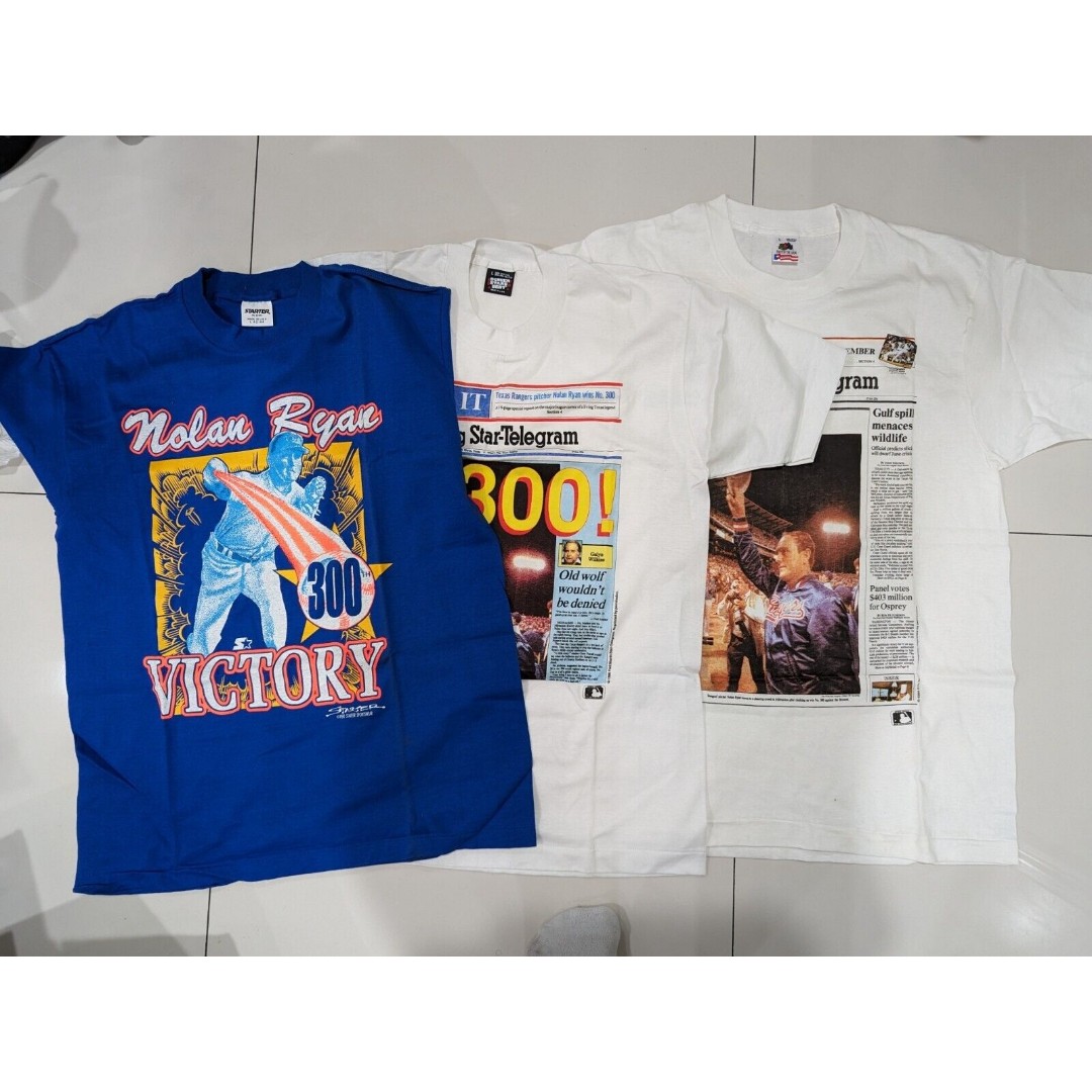 Nolan Ryan 300 Win T-shirts Collection Set New All Large Size