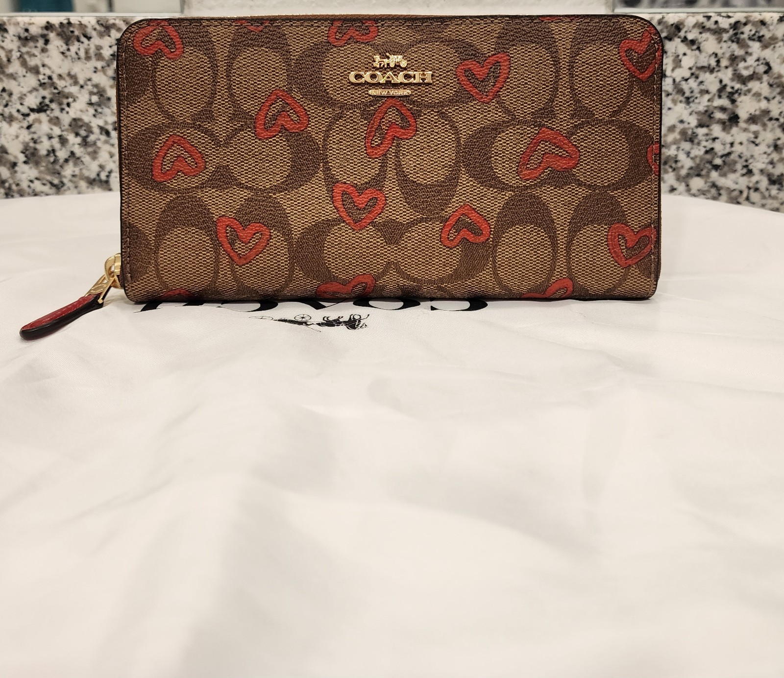 Coach heart wallet