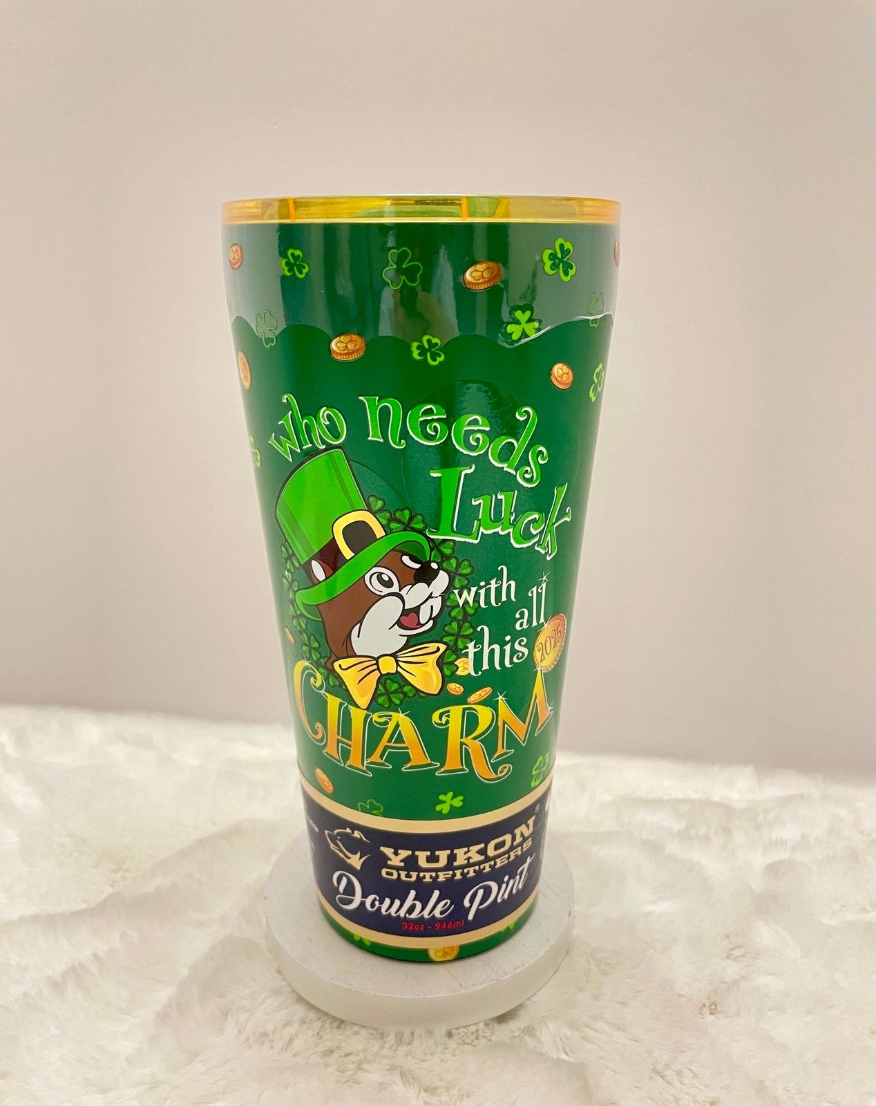 2025 BUCEES St Patrick’s Day YUKON 32oz Stainless Steel Tumbler NWT