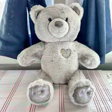 Build A Bear 25th Celebration Collection Silver BAB w/Jointed Legs and Heartbeat