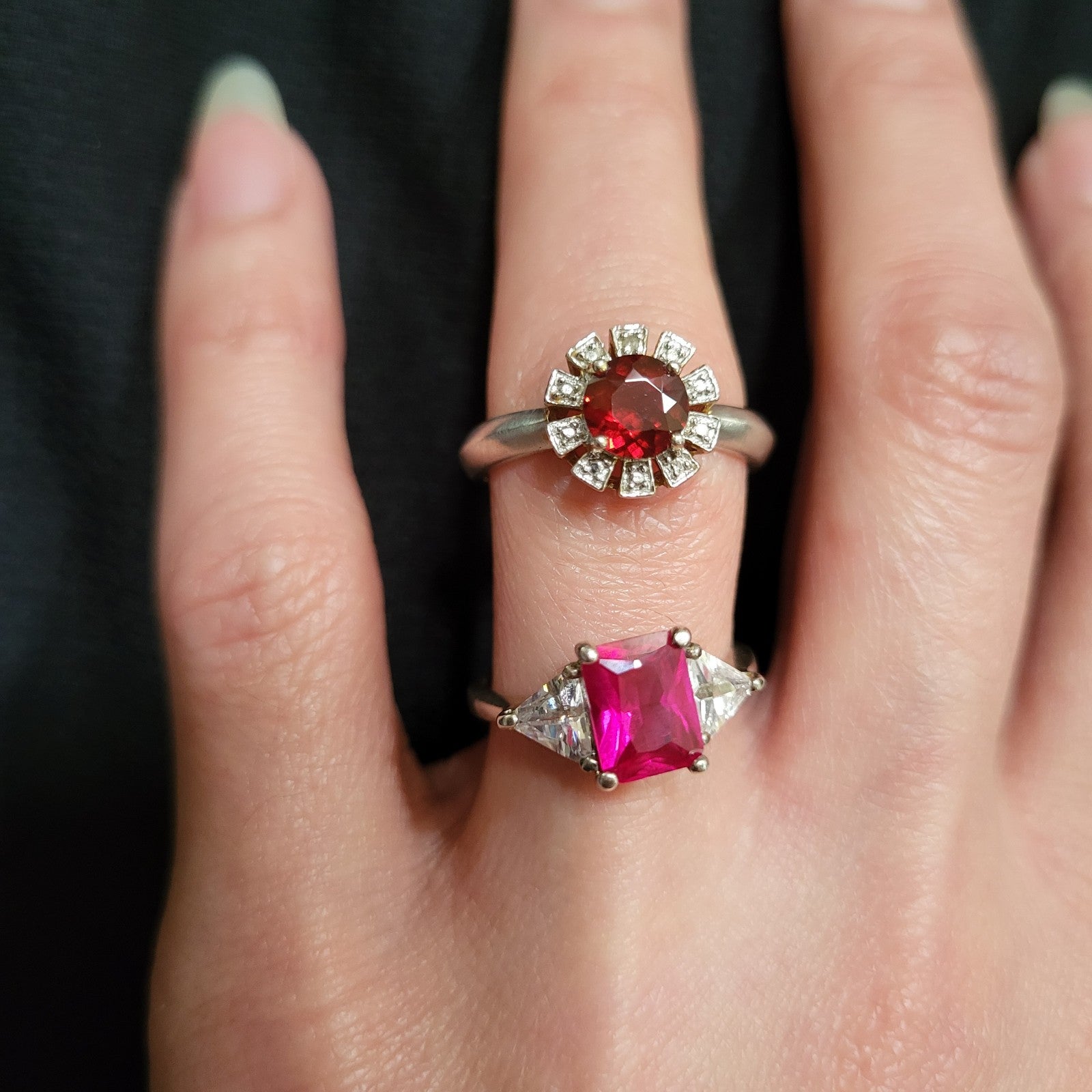Buble of 2 Sterling silver size 6 & 7
