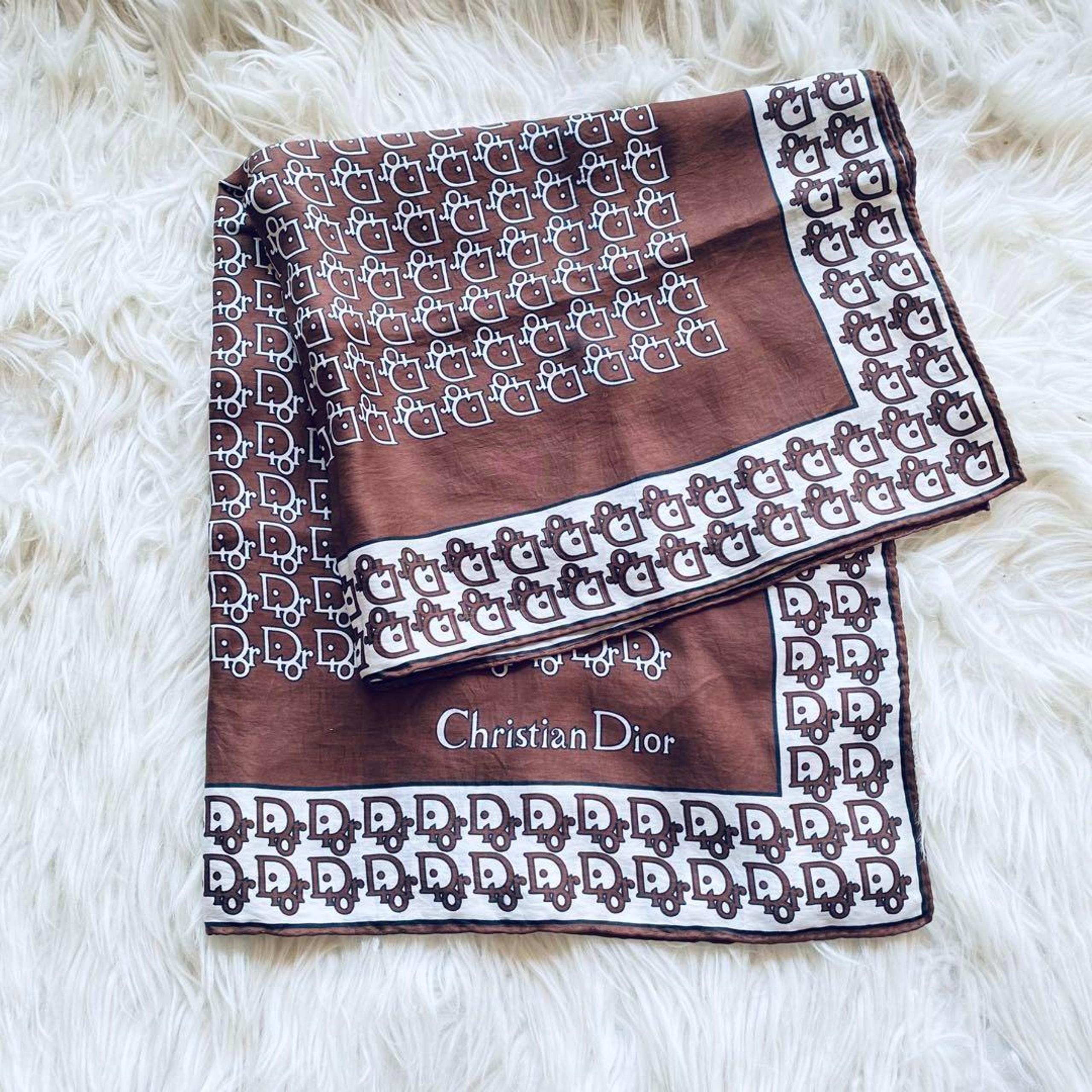 Christian Dior Scarf, Dior, Women's, Brown