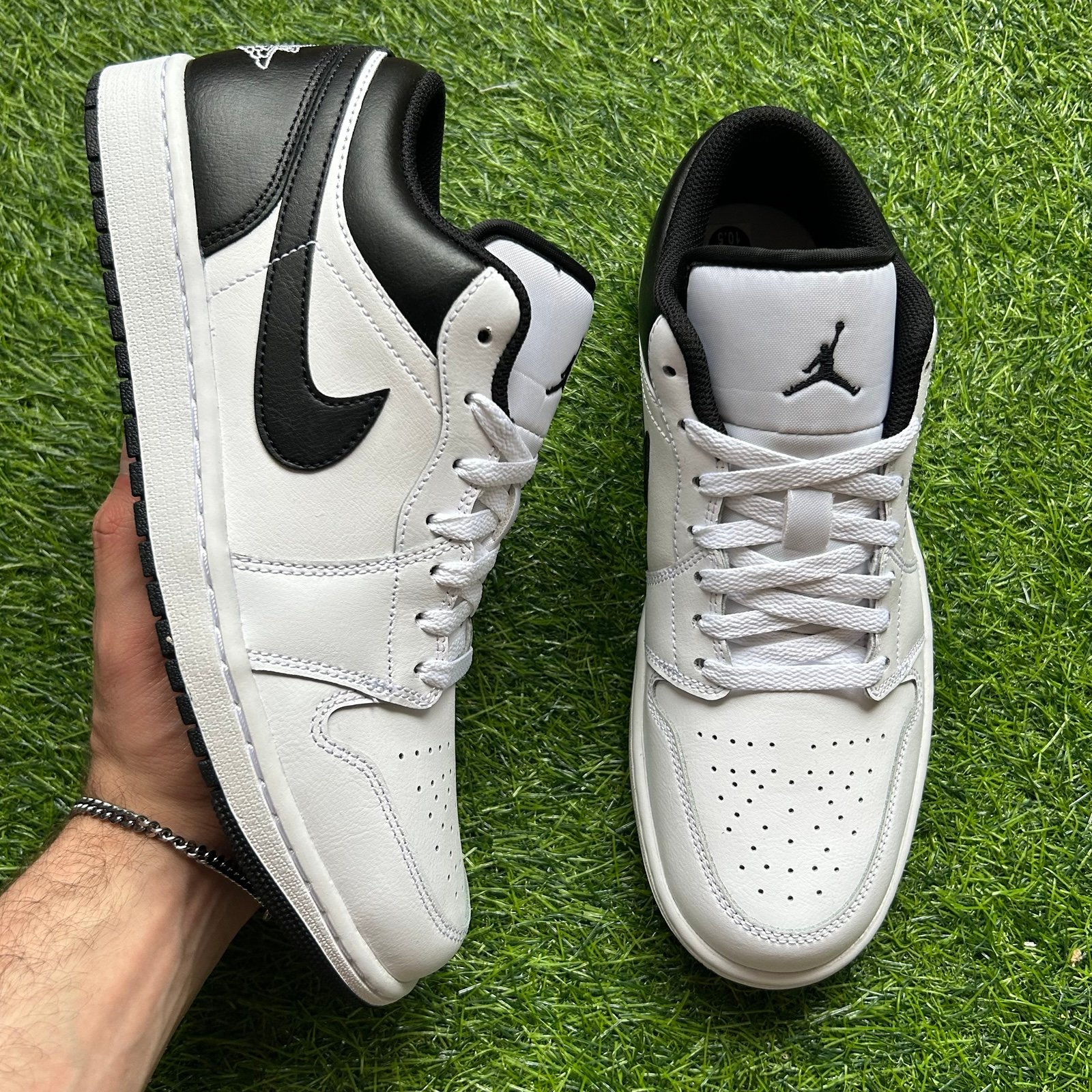 NEW Jordan 1 Low White Black Men’s Size 10.5