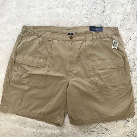 CROFT & BARROW Cargo Sculpted Stone Shorts Sz Big & Tall 52