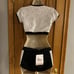 THE LINE UP PRO CHEER DANCE NFL NBA NHL SILVER SEQUIN AUDITION OUTFIT SET NWT