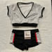 THE LINE UP PRO CHEER DANCE NFL NBA NHL SILVER SEQUIN AUDITION OUTFIT SET NWT