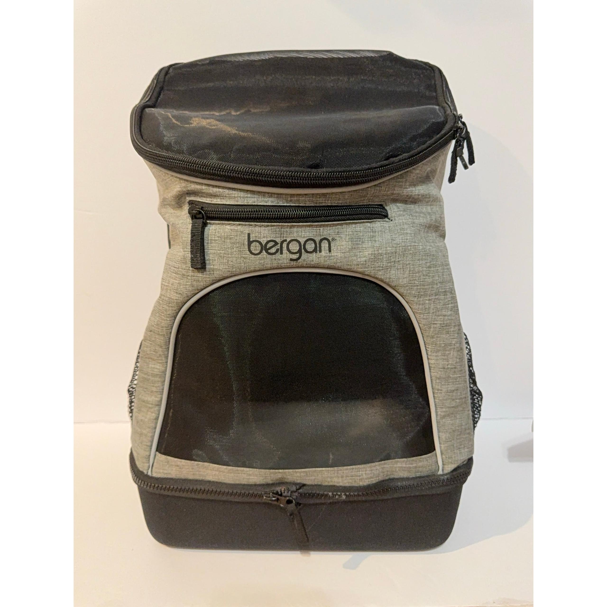 Bergan Backpack Pet Carrier Medium 15lbs Black Grey